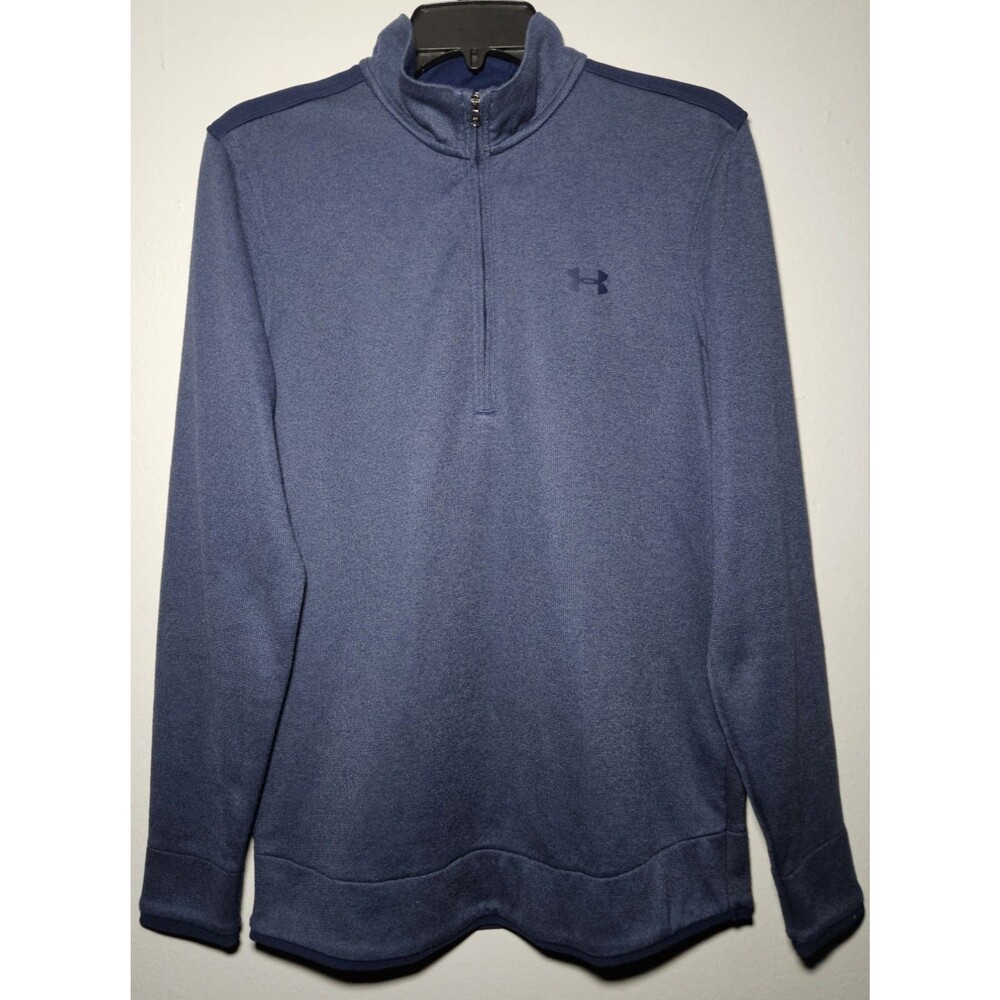 Men's Under Armour Coldgear Storm Loose Blue Quarter-Zip Sweater Shirt Size S